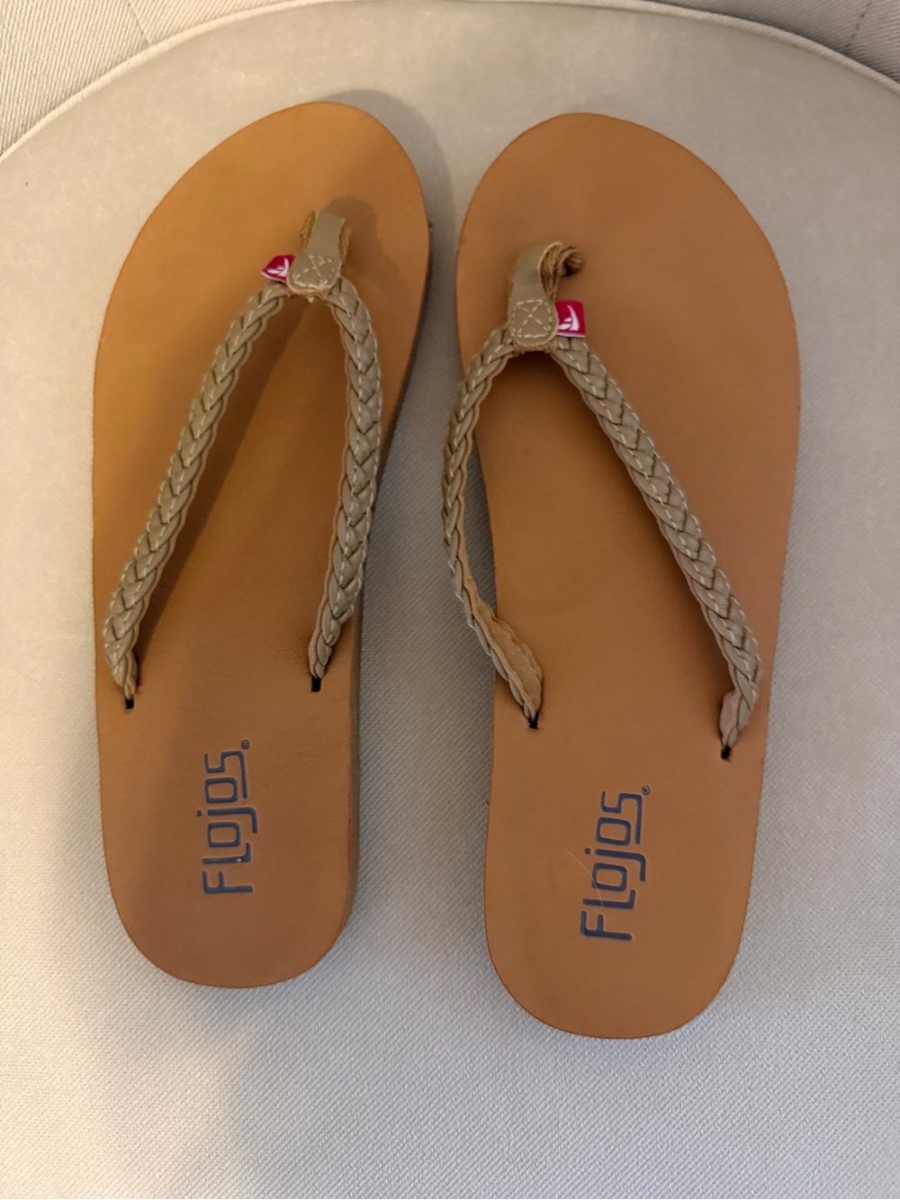 Flojos Women's Tan Braided Strap Sandals
